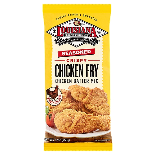 Louisiana Fish Fry Products Seasoned Crispy Chicken Fry Chicken Batter Mix, 9 oz