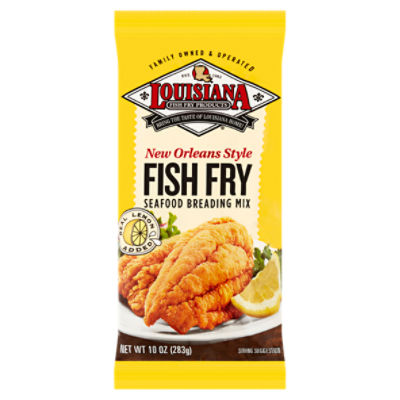 Louisiana Seasoned Crispy Fish Fry Seafood Breading Mix, 10 oz - Fry's Food  Stores
