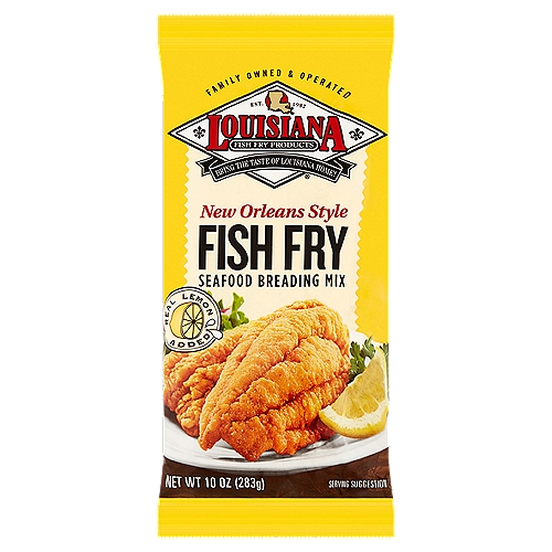 Louisiana Fish Fry Products New Orleans Style Fish Fry Seafood Breading Mix, 10 oz