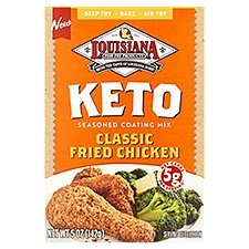 Louisiana Fish Fry Products Classic Fried Chicken Keto Seasoned Coating Mix, 5 oz