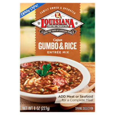 Louisiana Fish Fry Products Cajun Gumbo & Rice Entrée Mix, 8 oz