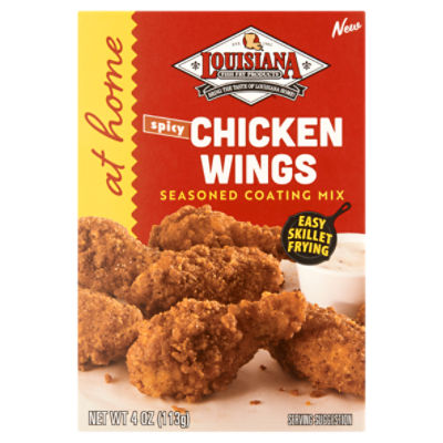 Louisiana Fish Fry Products At Home Spicy Chicken Wings Seasoned Coating  Mix, 4 oz
