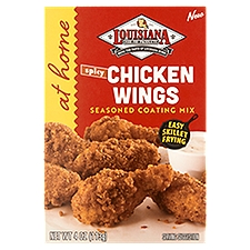 Louisiana Fish Fry Products At Home Spicy Chicken Wings Seasoned Coating Mix, 4 oz, 4 Ounce