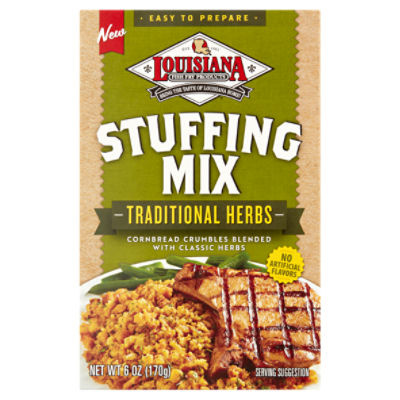 Louisiana Fish Fry Products Traditional Herbs Stuffing Mix, 6 oz