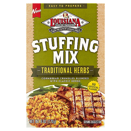 Louisiana Fish Fry Products Traditional Herbs Stuffing Mix, 6 oz