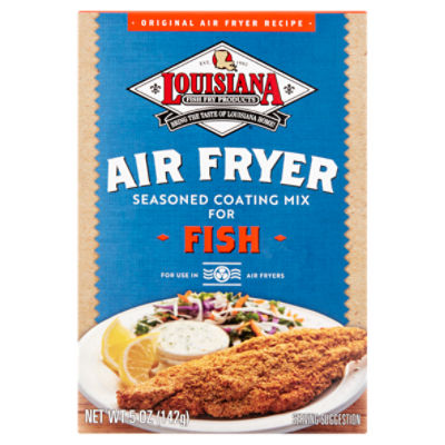 Louisiana Fish Fry Products Air Fryer Seasoned Coating Mix for Fish, 5 oz