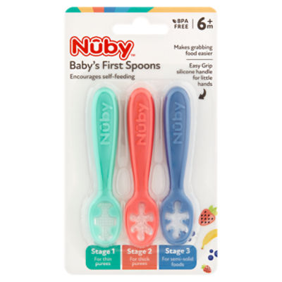 Nûby Baby's First Spoons, 6m+, 3 count