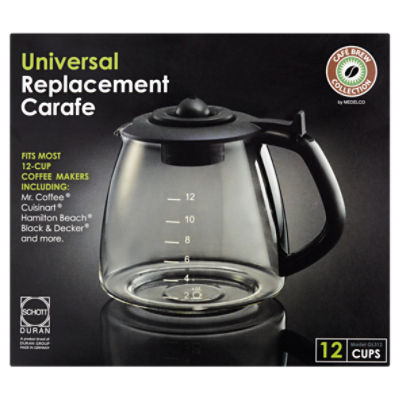 Cafe Brew Glass Universal Replacement Carafe 12 Cup