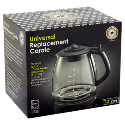 Coffee Machine Replacement 12-CUP Glass Coffee Carafe, Compatible With  12cups Black and Decker Coffee Pot Replacement