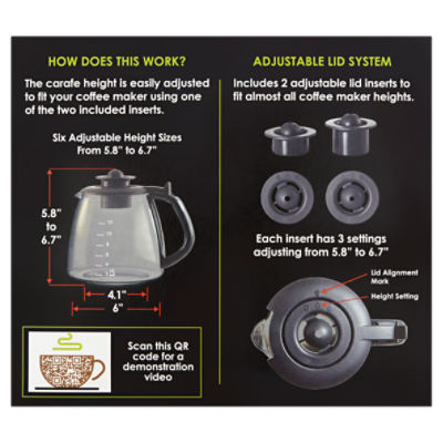 COFFEE MAKER Black & Decker Replacement 12 Cup Coffee Pot CARAFE ONLY