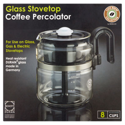 8 Cup Glass Stovetop Percolator 