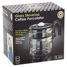 Café Brew Collection 8 Cups, Glass Stovetop Coffee Percolator, 1 Each