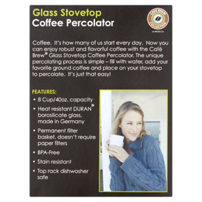 8 Cup Glass Stovetop Percolator
