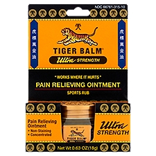Tiger Balm Ultra Strength Pain Relieving Ointment, 0.63 oz