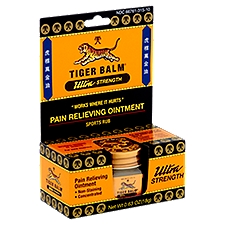 Tiger Balm Ultra Strength Pain Relieving Ointment, 0.63 oz, 0.6 Ounce