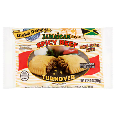 Global Delights Jamaican Style Spicy Beef Turnover, 4.5 oz, 4.5 Ounce