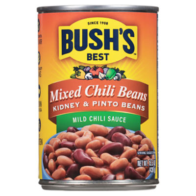 Bush's Mixed Kidney & Pinto Beans in a Mild Chili Sauce 15.5 oz The