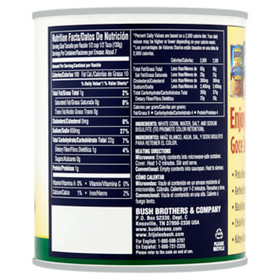 Bush's Best White Hominy, 30 oz