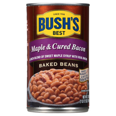 Bush's Maple & Cured Bacon Baked Beans 28 oz, 28 Ounce
