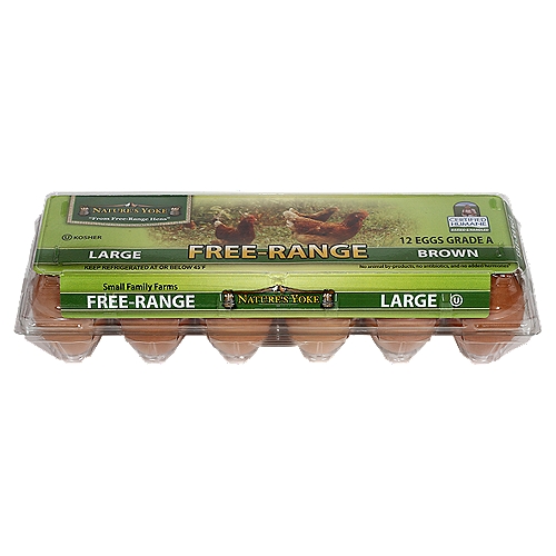1 dozen. Delicious natural eggs! No Animal by-products, hormones or antibiotics are ever given to these healthy Cage-Free hens cared for on Family Farms! Feel good about the eggs you eat.