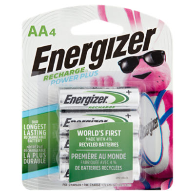 Energizer Recharge Power Plus 1,2V AA NiMH Batteries, 4 count
