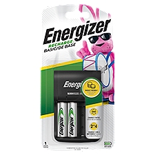 Energizer Recharge NiMH Rechargeable AA and AAA Batteries, Basic Charger, 1 Each