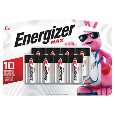 Energizer MAX C Batteries (8 Pack), C Cell Alkaline Batteries, 8 Each