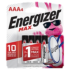 Energizer MAX AAA Batteries (4 Pack), Triple A Alkaline Batteries, 4 Each