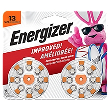 Energizer Hearing Aid Batteries Size 13, Orange Tab, 16 Pack