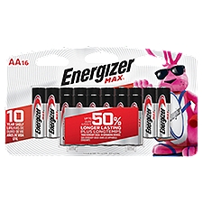 Energizer MAX Alkaline Batteries, Double A, 16 Each
