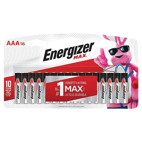 Energizer MAX AAA Batteries (16 Pack), Triple A Alkaline Batteries
16 pack of Energizer MAX Alkaline AAA Batteries, Triple A Batteries

Our #1 Longest Lasting Max™