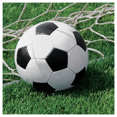 Creative Converting 6.5 Inch Soccer Fan Luncheon Napkin, 16 Count