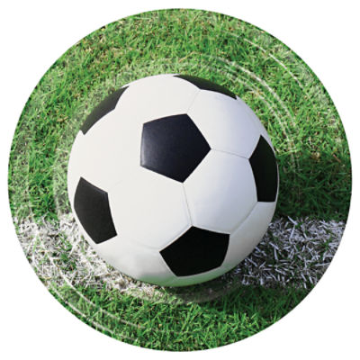 Creative Converting 9 Inch Soccer Fan Party Plates, 8 Count
