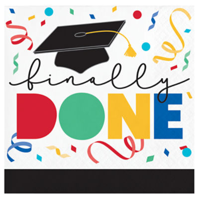 Say Hooray! Graduation 'Finally Done' Napkins, 16 Count