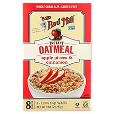 Bob's Red Mill Apple Pieces & Cinnamon, Oatmeal Packets, 1.23 Ounce