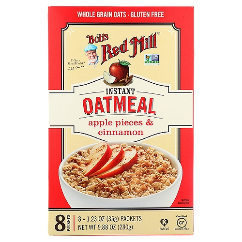 This gluten free blend of whole grain rolled oats and nourishing flaxseed features real apples and cinnamon, and is ready in minutes. Enjoy the World's Best Oatmeal® at home, at work or out on the trail!nnDear Friend,nMay day isn't complete without a bowl of delicious, whole grain oatmeal, which is why I'm so excited about these fantastic Instant Oatmeal packets. They contain a satisfying blend of whole grain rolled oats, nourishing flaxseed, and real apples and cinnamon, and are ready in just minutes. Enjoy the World's Best Oatmeal® at home. at work or out on the trail!nTo your good health,nBob Moore
