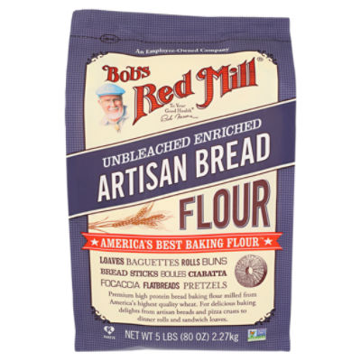 Bob's Red Mill Unbleached Enriched Artisan Bread Flour, 5 lbs