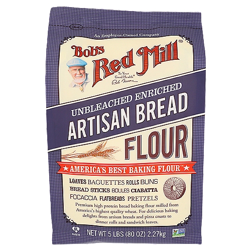 Bob's Red Mill Unbleached Enriched Artisan Bread Flour, 5 lbs