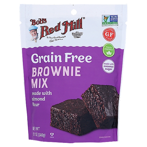 Bob's Red Mill Grain Free Brownie Mix, 12 oz
Tested and confirmed gluten free in our quality control laboratory.