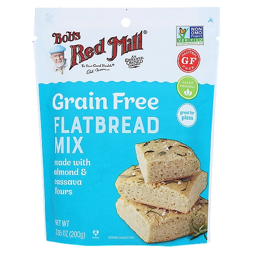 Tested and confirmed gluten free in our quality control laboratory.nnDear Friends,nIf you've been following a grain free diet, fresh-baked treats like chocolate cake might be a distant memory in your kitchen. Not anymore. Bob's Red Mill Grain Free Baking Mixes are delicious, quick to prepare, easy-to-use mixes that offer the scrumptious flavor and tempting aroma of traditional baked goods, without the grains. It's that simple. Mix up a batch today and enjoy everything you've been missing!nTo your good health,nBob Moore