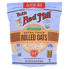Bob's Red Mill Oats, Gluten Free Organic Extra Thick Rolled, 32 Ounce