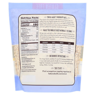 Gluten Free Organic Old Fashioned Rolled Oats :: Bob's Red Mill