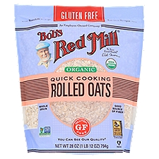 Bob's Red Mill Gluten Free Organic Quick Cooking, Rolled Oats, 28 Ounce