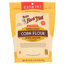 Bob's Red Mill Corn Flour Gluten Free Whole Grain Stone Ground, 22 Ounce
