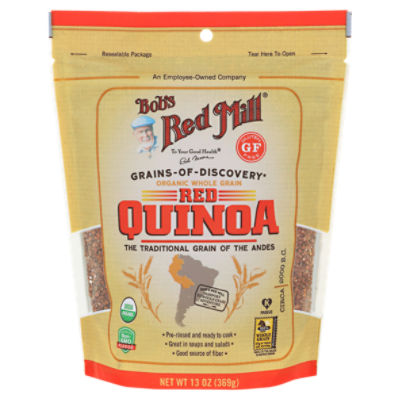 Bob's Red Mill Grains-of-Discovery Organic Whole Grain Red Quinoa, 13 oz, 13 Ounce
