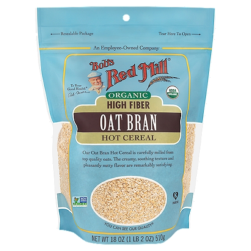 Bob's Red Mill Organic Oat Bran Hot Cereal, 18 oz