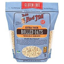 Bob's Red Mill Gluten Free Extra Thick Whole Grain Rolled Oats, 32 oz