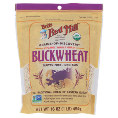 Bob's Red Mill Organic Whole Grain Buckwheat, 16 oz, 16 Ounce
