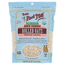 Bob's Red Mill Organic Quick Cooking, Rolled Oats, 16 Ounce
