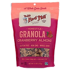 Bob's Red Mill Granola Homestyle Cranberry Almond, 11 Ounce